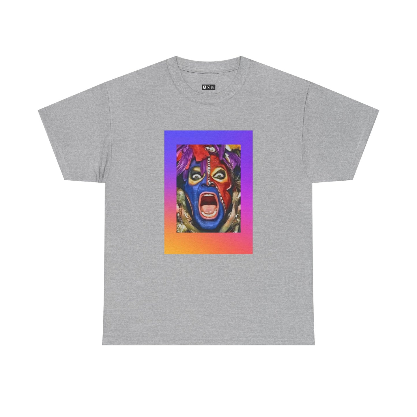 David Lee Roth unisex heavyweight tee shirt featuring the war paint and head dress from the “Eat ‘Em and Smile” album cover. It’s Rock ‘N Roll chaos, immortalized in fabric.