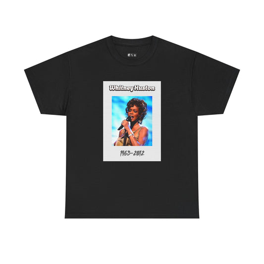 Whitney Houston unisex heavyweight tee shirt. A powerful reminder of her timeless legacy and unmatched talent. A must-have for true fans that honors the voice of a legend and the Queen of Pop and Soul.