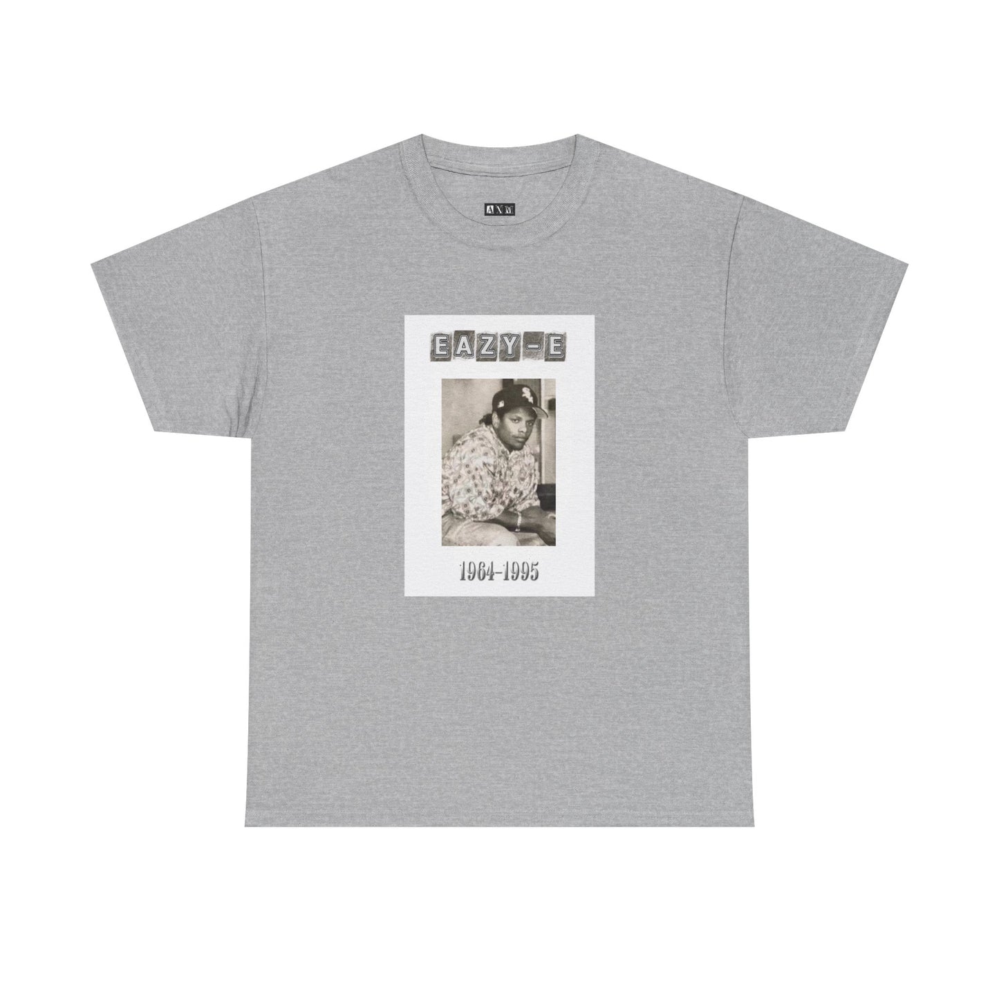 Eazy-E black unisex heavyweight tee shirt. Featuring a vintage portrait with his name and the years 1964-1995, the shirt pays tribute to one of the founding fathers of gangsta rap.