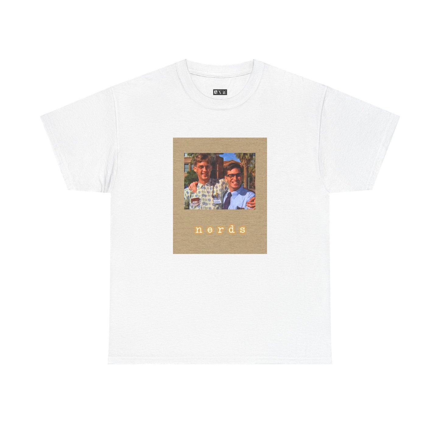 Revenge of the Nerds unisex heavyweight tee shirt featuring Lamda Lamda Lamda’s Louis and Gilbert. A bold statement to outsider pride, survivor spirit, and the power of the underestimated.