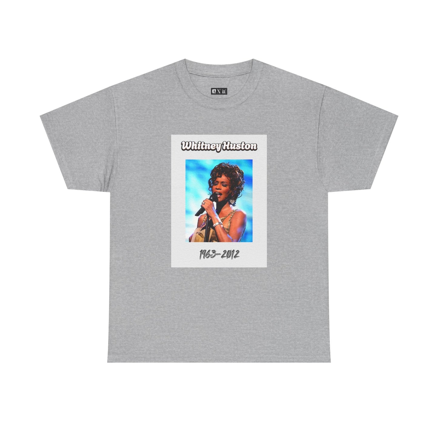 Whitney Houston unisex heavyweight tee shirt. A powerful reminder of her timeless legacy and unmatched talent. A must-have for true fans that honors the voice of a legend and the Queen of Pop and Soul.