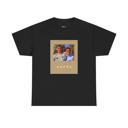 Revenge of the Nerds unisex heavyweight tee shirt featuring Lamda Lamda Lamda’s Louis and Gilbert. A bold statement to outsider pride, survivor spirit, and the power of the underestimated.