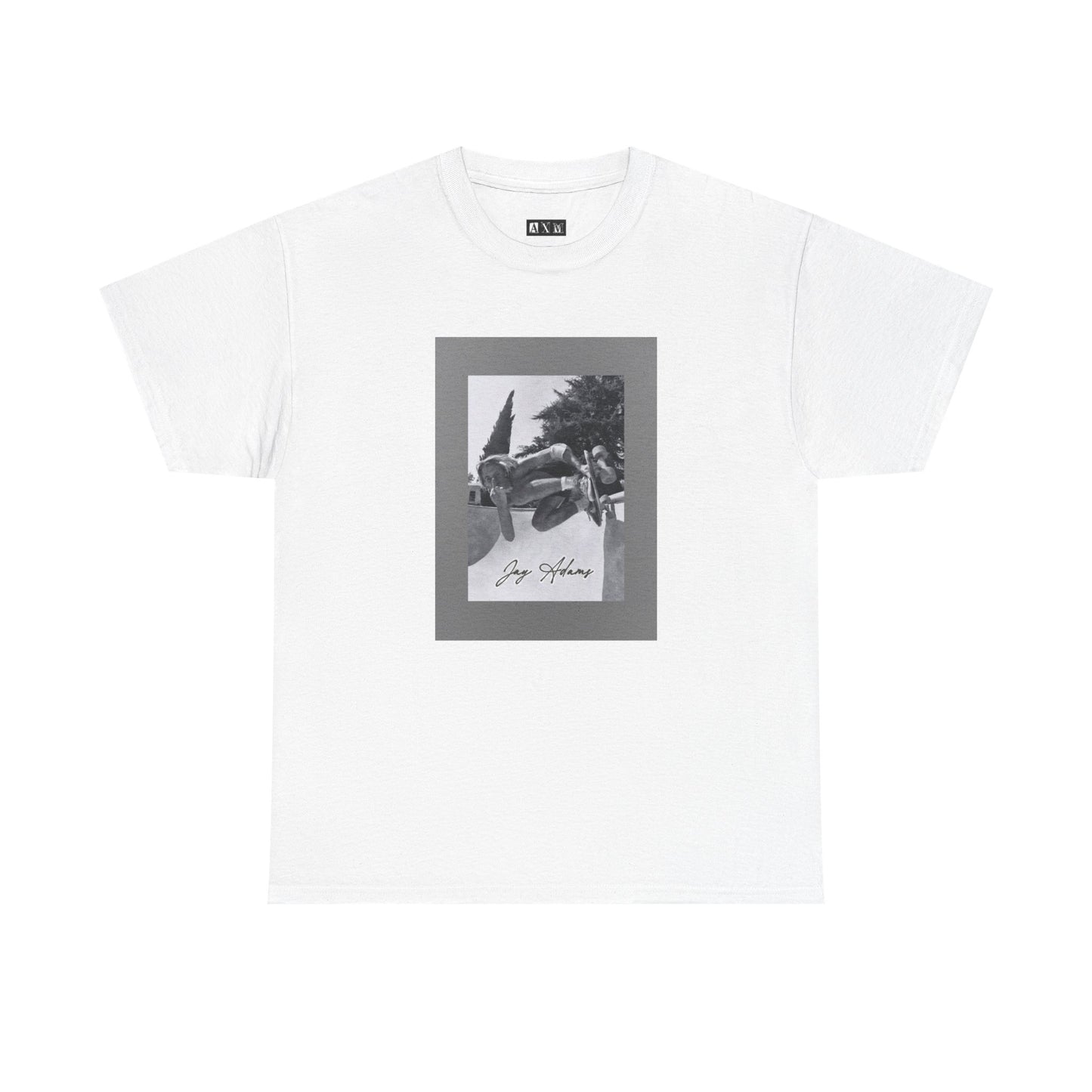 Jay Adams unisex heavyweight tee shirt. Wear a piece of skateboarding history featuring one of the Dogtown pioneers. Own a one of a kind tribute to one of the best skaters of our time.