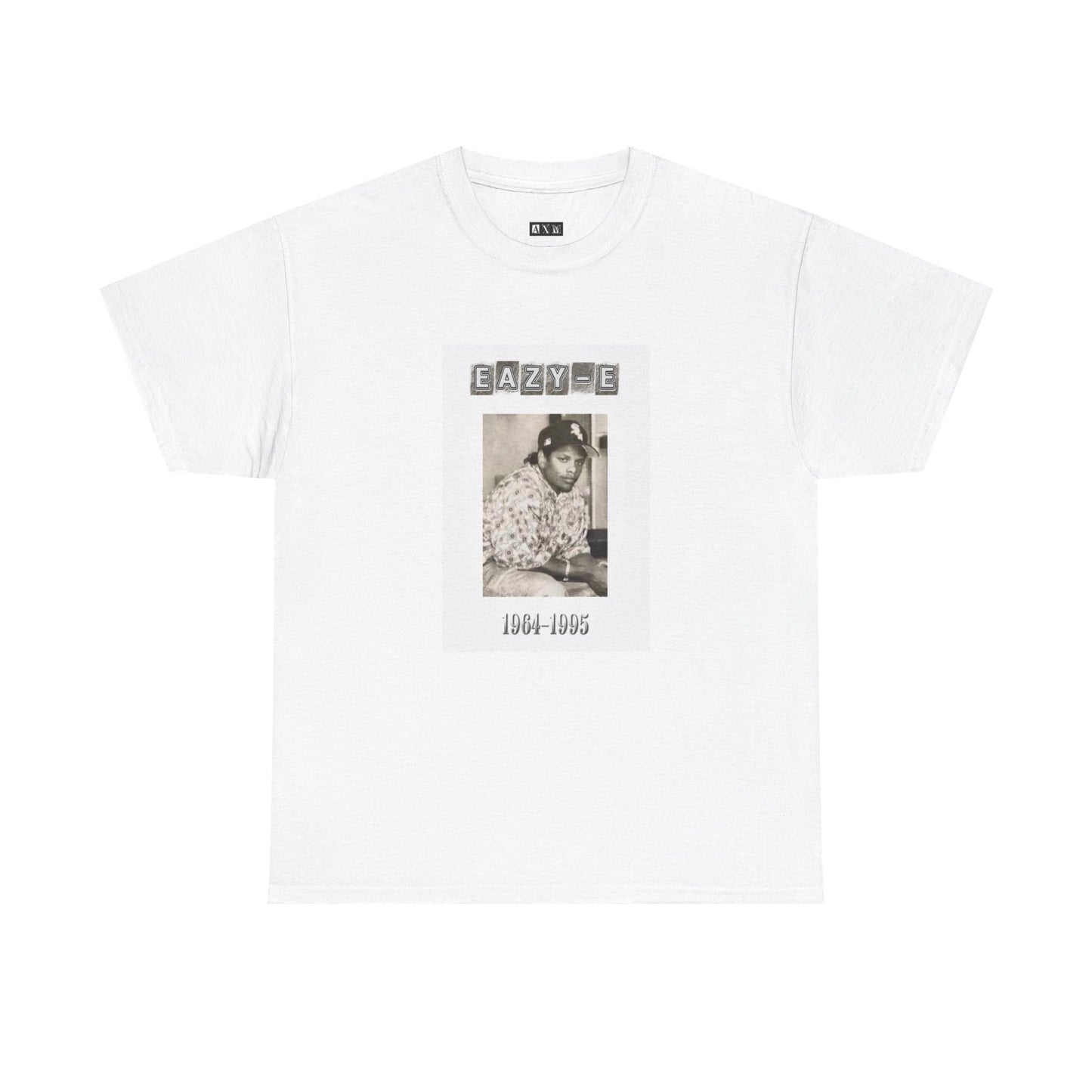 Eazy-E black unisex heavyweight tee shirt. Featuring a vintage portrait with his name and the years 1964-1995, the shirt pays tribute to one of the founding fathers of gangsta rap.